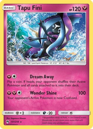 Tapu Fini 151/214/214 - Holo Rare - Holofoil