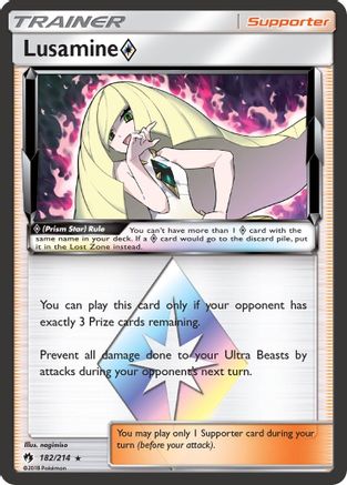 Lusamine Prism Star 182/214/214 - Prism Rare - Holofoil