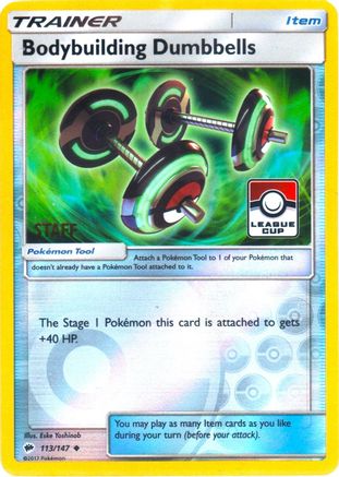 Bodybuilding Dumbbells 113/147 - Promo - Reverse Holofoil