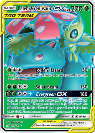 Celebi & Venusaur GX (Full Art) 159/181 - Ultra Rare - Holofoil