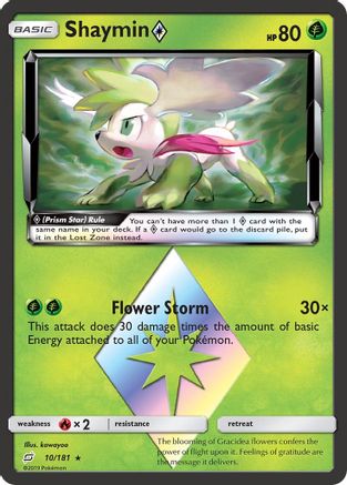 Shaymin Prism Star 010/181/181 - Prism Rare - Holofoil