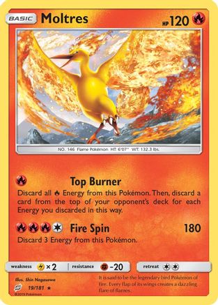 Moltres 019/181/181 - Holo Rare - Holofoil