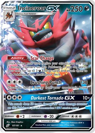 Incineroar GX 097/181/181 - Ultra Rare - Holofoil