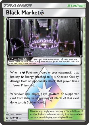 Black Market Prism Star 134/181/181 - Prism Rare - Holofoil