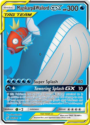 Magikarp & Wailord GX (Full Art) 160/181 - Ultra Rare - Holofoil