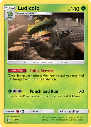 Ludicolo 002/18/18 - Rare - Holofoil