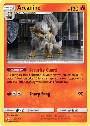 Arcanine 006/18/18 - Rare - Holofoil