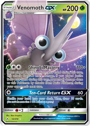 Venomoth GX 012/214/214 - Ultra Rare - Holofoil