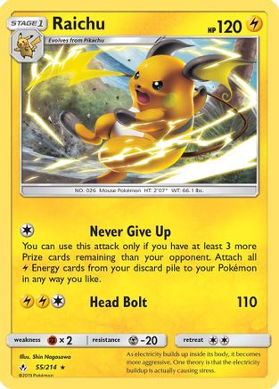 Raichu 055/214/214 - Rare