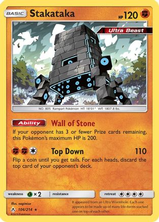 Stakataka 106/214/214 - Holo Rare - Holofoil
