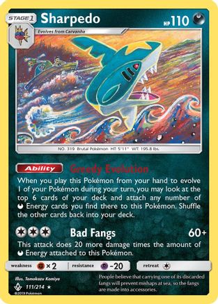 Sharpedo 111/214/214 - Rare