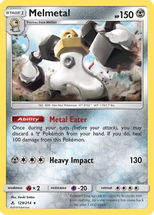 Melmetal 129/214/214 - Holo Rare - Holofoil