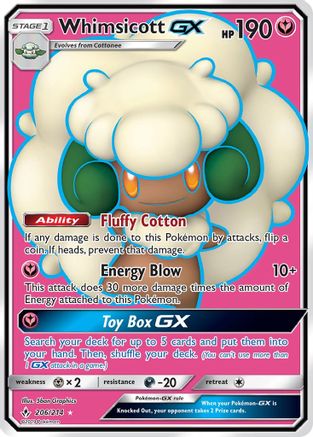 Whimsicott GX (Full Art) 206/214/214 - Ultra Rare - Holofoil