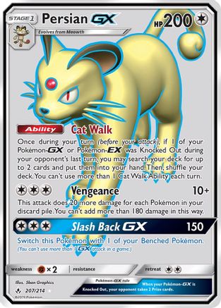 Persian GX (Full Art) 207/214/214 - Ultra Rare - Holofoil