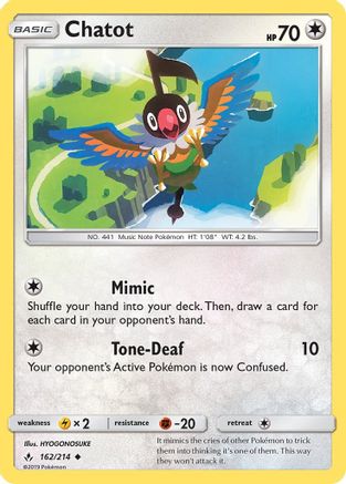 Chatot 162/214 - Uncommon