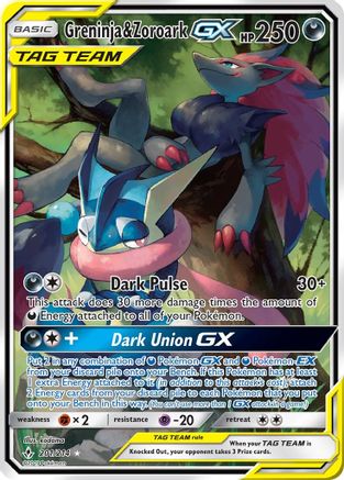 Greninja & Zoroark GX (201) (Alternate Full Art) 201/214/214 - Ultra Rare - Holofoil