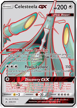 Celesteela GX (Full Art) 208/214 - Ultra Rare - Holofoil