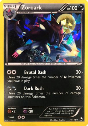 Zoroark 071/108 - Holo Rare - Holofoil