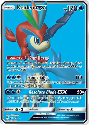 Keldeo GX (Full Art) 219/236 - Ultra Rare - Holofoil