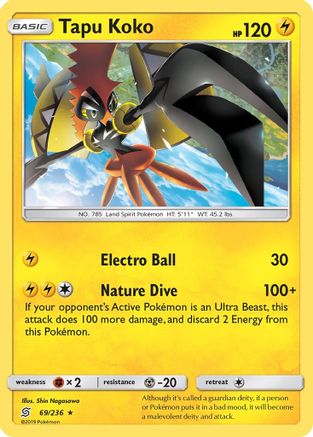 Tapu Koko 069/236 - Holo Rare - Holofoil