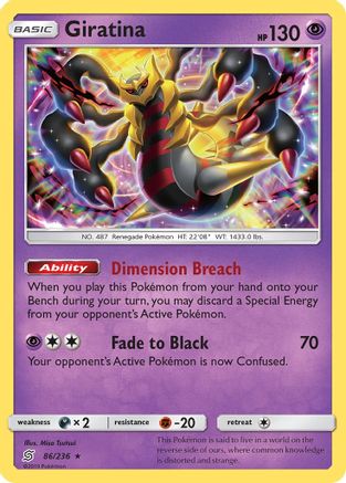 Giratina 086/236/236 - Holo Rare - Holofoil