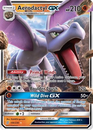 Aerodactyl GX 106/236/236 - Ultra Rare - Holofoil