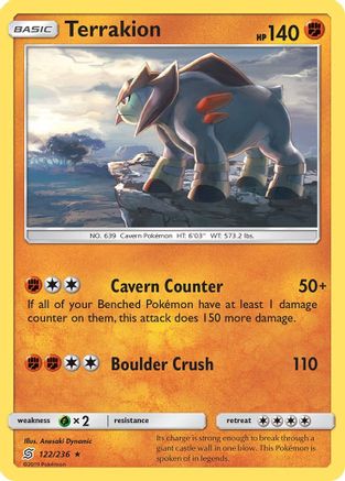 Terrakion 122/236 - Holo Rare - Holofoil