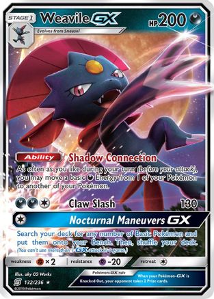 Weavile GX 132/236/236 - Ultra Rare - Holofoil