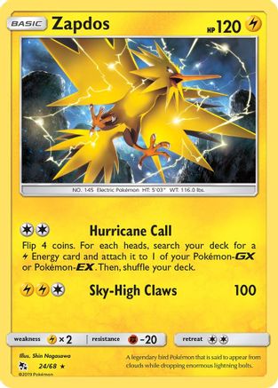 Zapdos 024/68/68 - Holo Rare - Holofoil