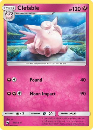 Clefable 040/68/68 - Rare