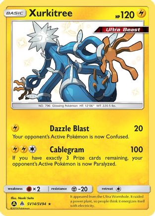 Xurkitree SV14/SV94/94 - Shiny Holo Rare - Holofoil