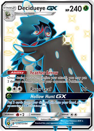 Decidueye GX SV47/SV94/94 - Shiny Holo Rare - Holofoil
