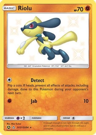 Riolu SV21/SV94/94 - Shiny Holo Rare - Holofoil