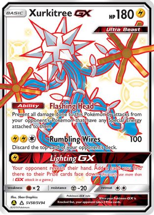 Xurkitree GX SV58/SV94/94 - Shiny Holo Rare - Holofoil