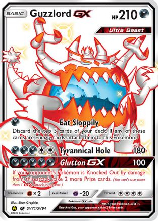Guzzlord GX SV71/SV94/94 - Shiny Holo Rare - Holofoil