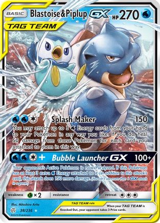 Blastoise & Piplup GX 038/236/236 - Ultra Rare - Holofoil