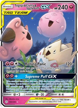 Togepi & Cleffa & Igglybuff GX 143/236/236 - Ultra Rare - Holofoil