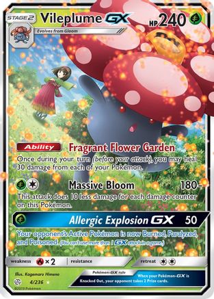 Vileplume GX 004/236/236 - Ultra Rare - Holofoil
