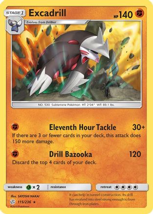 Excadrill 115/236/236 - Holo Rare - Holofoil