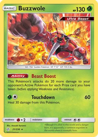 Buzzwole 021/236/236 - Holo Rare - Holofoil
