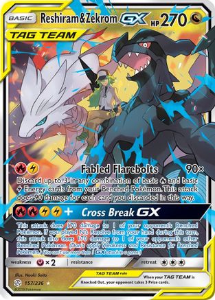 Reshiram & Zekrom GX 157/236/236 - Ultra Rare - Holofoil