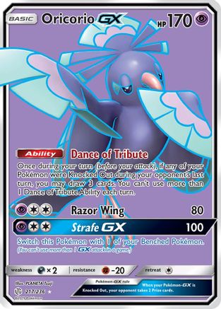 Oricorio GX (Full Art) 217/236 - Ultra Rare - Holofoil