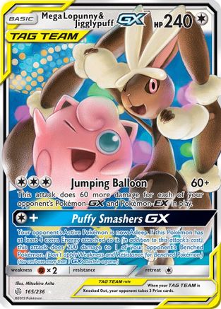 Mega Lopunny & Jigglypuff GX 165/236/236 - Ultra Rare - Holofoil