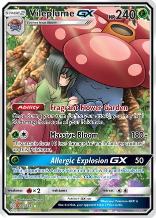 Vileplume GX (Full Art) 211/236 - Ultra Rare - Holofoil