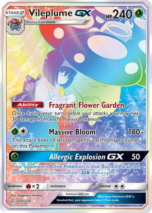 Vileplume GX (Secret) 250/236/236 - Secret Rare - Holofoil