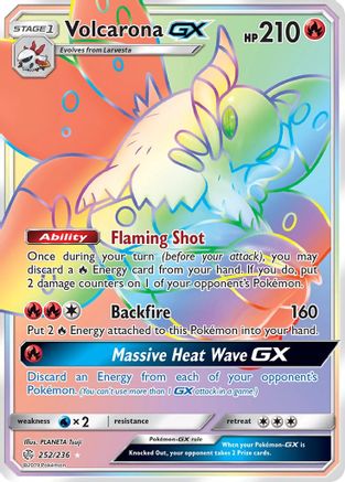 Volcarona GX (Secret) 252/236 - Secret Rare - Holofoil