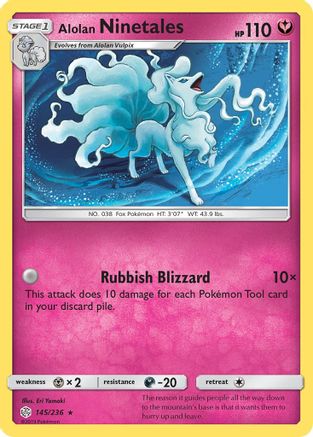 Alolan Ninetales 145/236/236 - Holo Rare - Holofoil