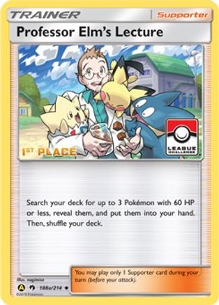 Professor Elm's Lecture 188a/214/214 - Promo - Reverse Holofoil