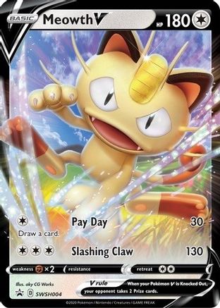Meowth V SWSH004/307 - Promo - Holofoil