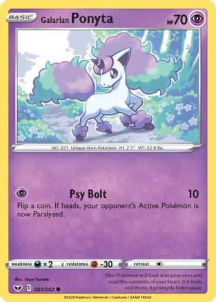 Galarian Ponyta 081/202/202 - Common